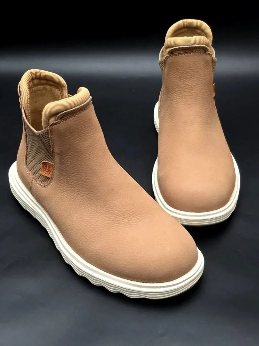 Hey Dude Branson Walnut Brown Comfort Chelsea Boots Shoes Men's Size 7